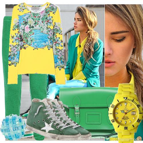 Green and Yellow outfit Green and Yellow outfit