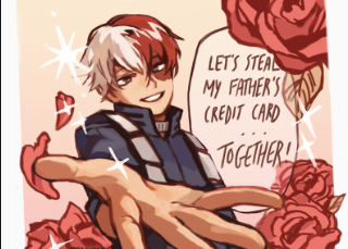 you: *hugs tordoroki pillow* You: you werent supposed to see this...