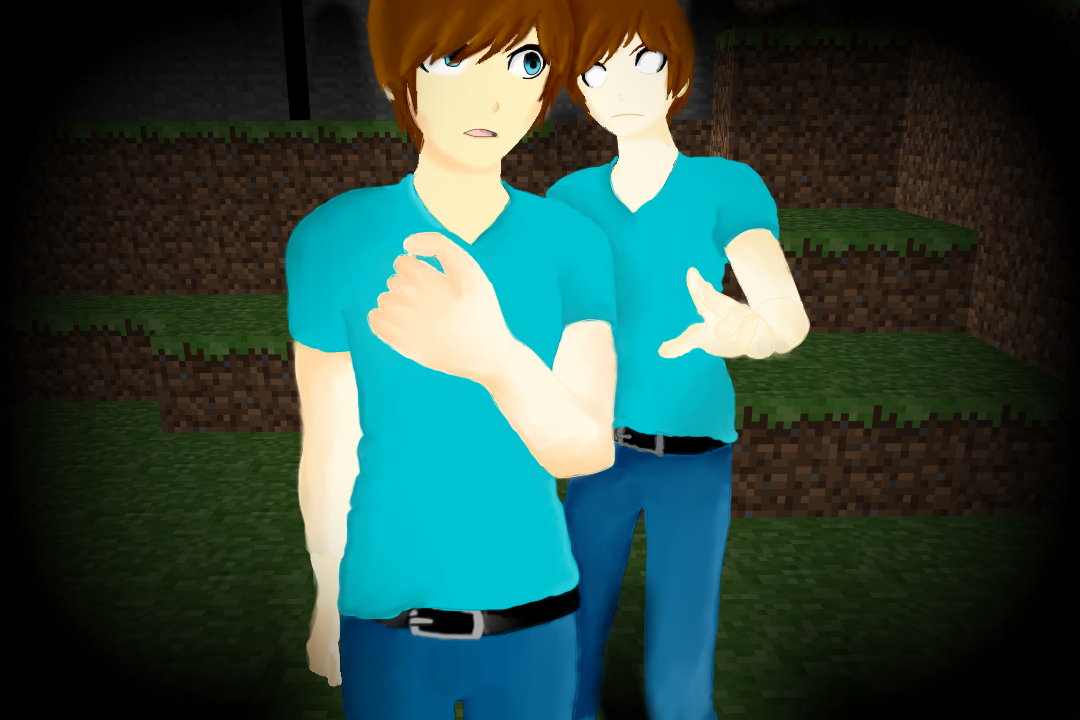Herobrine (Pretend that Steve isn't there, unless you want him as a bonus...) Herobrine (Pretend that Steve isn't there, unless you want him as a bonus...)