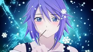 This purple haired girl who has an icy heart and a love for tsukune This purple haired girl who has an icy heart and a love for tsukune