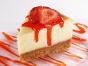 Cheesecake with strawberries on top