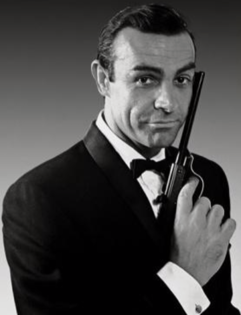 Bond... James Bond, codename: 007 (first appears in Dr. No and has had many movies since,the role being repraised by new actors) Bond... James Bond, codename: 007 (first appears in Dr. No and has had many movies since,the role being repraised by new actors)
