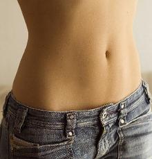flat skinny belly