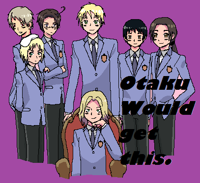 Ouran High School Host Club (This Picture Is A Combination Of Hetalia and OHSHC)