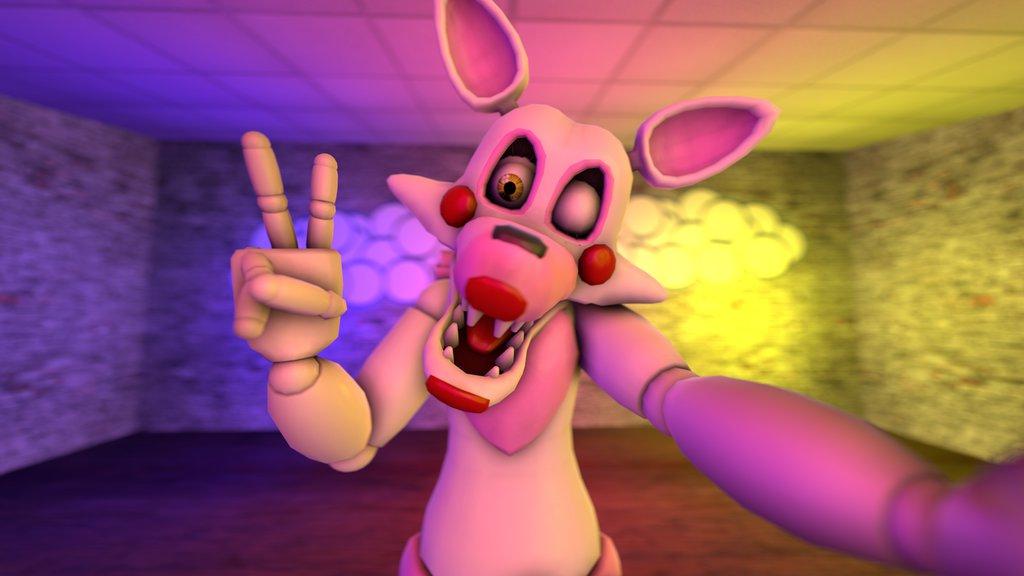 Mangle with a heart on his chest Mangle with a heart on his chest