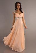 peach dress