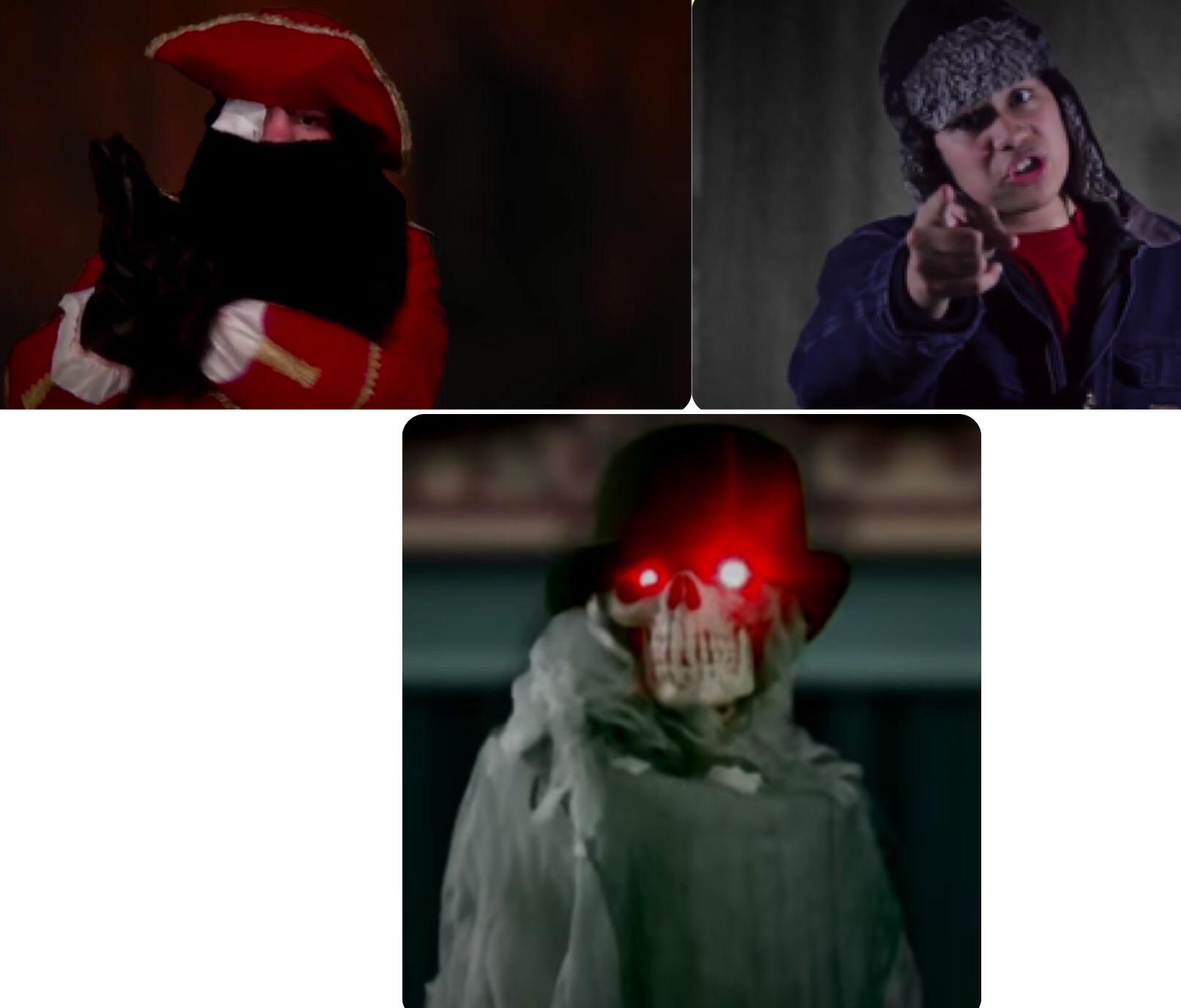 Skintaker, Pirate Percy, and Horrible Horrace