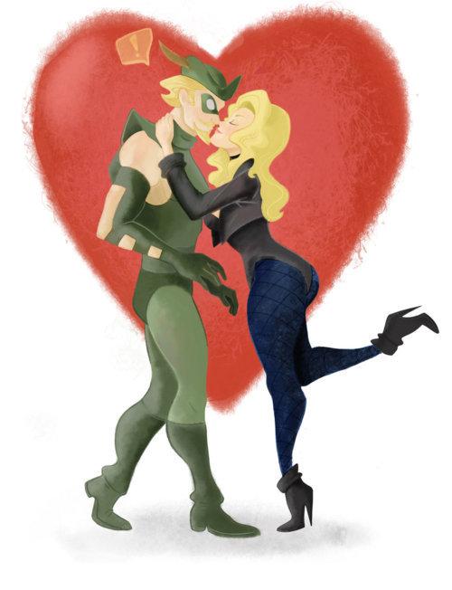 green arrow and black canary green arrow and black canary