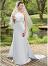 Sheath/Column Halter Watteau Train Detachable Satin Wedding Dress With Ruffle Beading Sequins