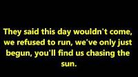 Chasing the sun the wanted lyrics