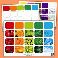 Colors of Nature Printable Sorting Montessori Activity for Kids