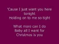 All I want for christmas is you (lyrics)