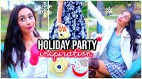 Holiday Party Hair Makeup & Outfit Ideas + Snacks!