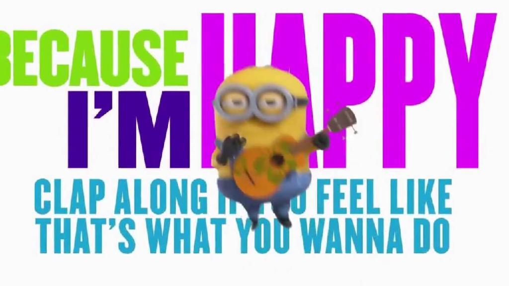 Pharrell Williams-Happy (Lyrics Official Version Minions)