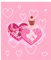 Pink Love heart sweetie box