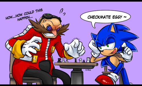 "Why is Eggman so bad that I have to... you know", you ask. " well you see, he's always making inventions to take over the world and kill us, and our friends." replies Sonic.
