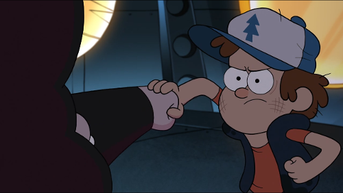 Did Dipper defeat the Gideon-bot with his bare hands?