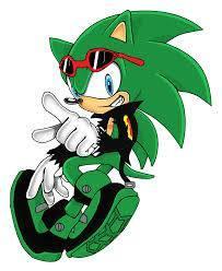 The dark figure came closer. You tried to walk past it but he kept blocking your path. "Excuse me," You said. "So your the new student?" He asked smiling at you. You looked and got a better view. You saw it was a green hedgehog with a black biker jacket and blue eyes.