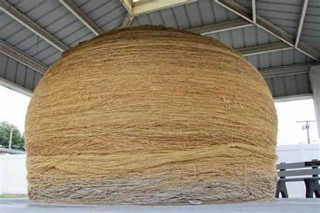 What is the approximate circumference of the largest ball of twine?