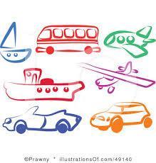 What are the forms of transport that the children use?