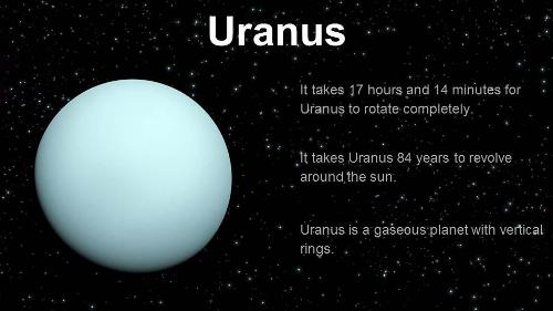 Uranus day, year ,distance , temprature, size ?