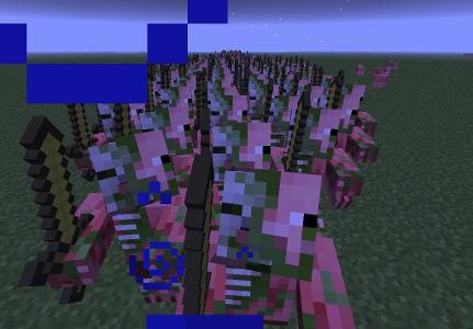 You're in the Nether and you come across a horde of Zombie Pigmen. What do you do?