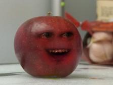 on the annoying orange's first video how did the apple die?