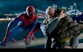 What is the name of the boy Spider-Man saves on the bridge?