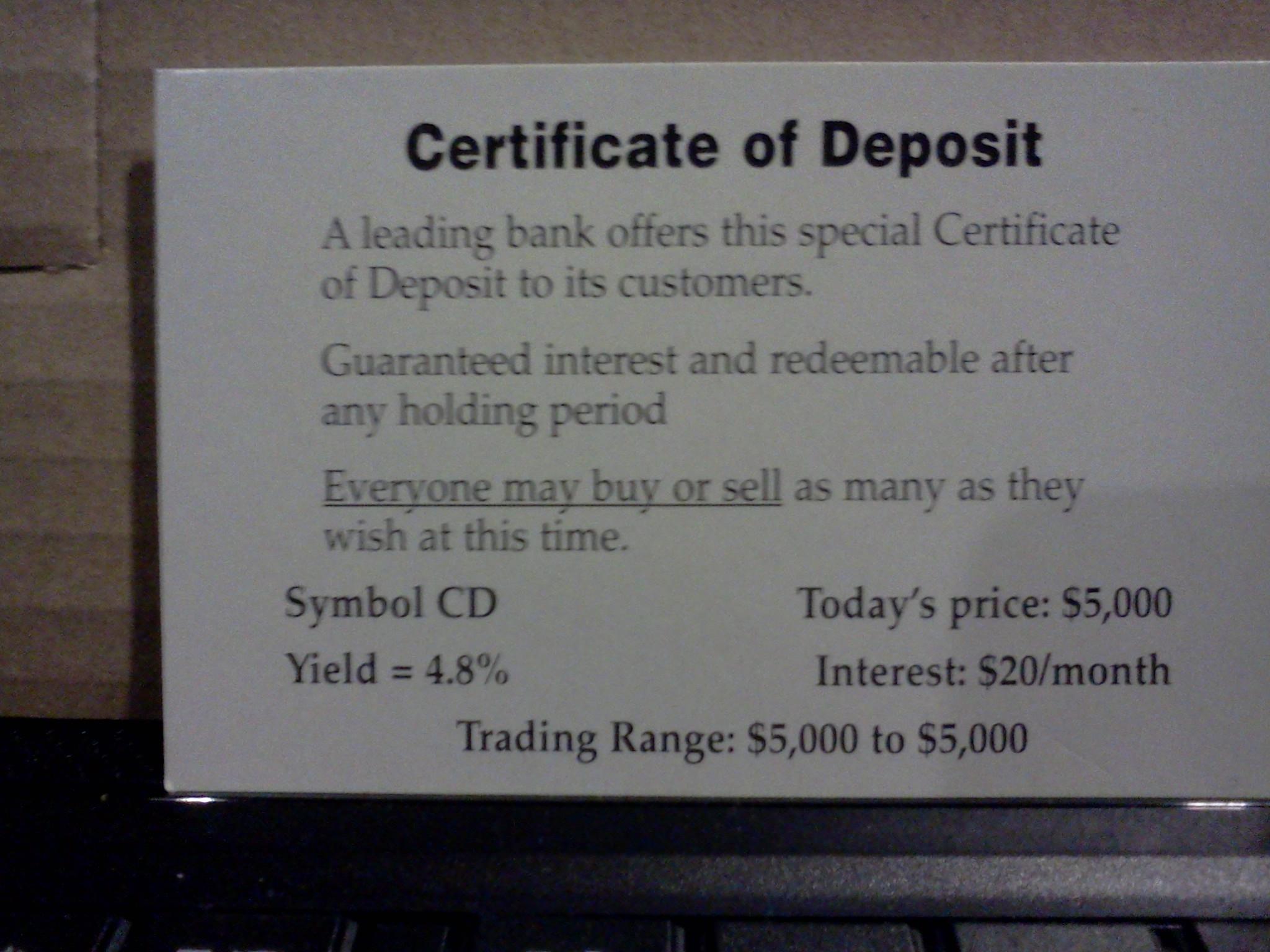 Does this bank CD appeal to you?