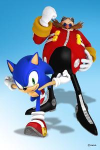 " He's being serious" says Silver," You are the one who is going to defeat Dr. Eggman once in for all." " Who's Dr. Eggman?" you ask. "He's big, fat, tries to kill us every week or so, oh! And he has a narly mustache." explains Sonic.