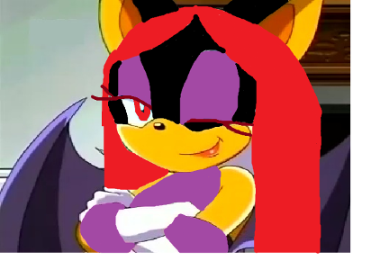Sapphire spoke "__, this is Amy" she pointed to the light pink hedgehog "Hiya!" "This is Blaze" "Hello" "Sonia" "Hey" "Cosmo" "Hi __" "Rouge" "Hi" "Cream" "hello mrs __!" "And this is Alexis!" Sapphire said point towards a black bat with red hair and eyes. "Hey" she said walking up to you and smiling.