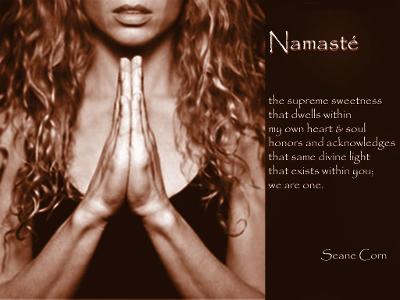 What does the word 'Namaste' mean?