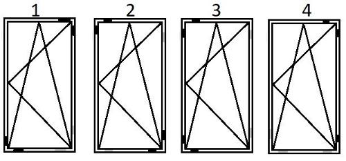 Kuris stiklinimo tiltelių ir kaladėlių sudėjimo variantas teisingas?