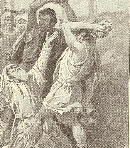 Who is considered one of the first Christian martyrs and was stoned to death?