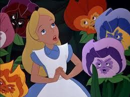 what was the song that the flowers sang to Alice called?