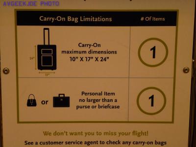 What's the maximum number of personal items you can bring in the flight?