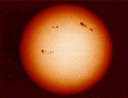 What are dark spots on the sun called?