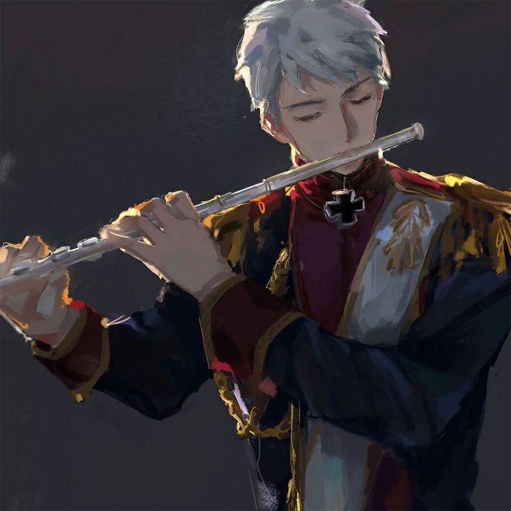 hetalia prussia fanart allies anime axis hetalian squad fan flute playing funny