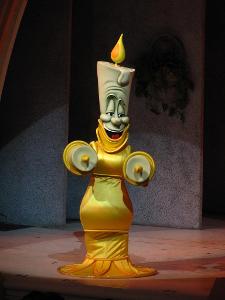 What is the name of the candlestick in 'Beauty and the Beast'?