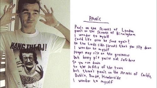 In the song "Panic", Why we must burn down the disco and hang the blessed DJ?