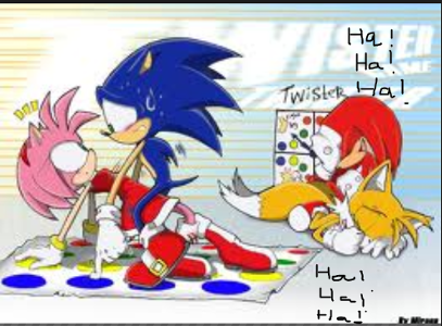 Sonic: Your go! me: ok ok! If Sonic cheated on you 4 me what would you say <3 Sonic: ¬_¬