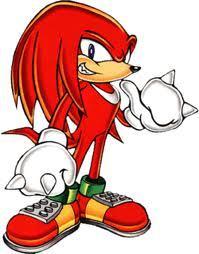 2. What colour does Knuckles go when he goes super?