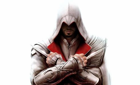 Who gives Ezio his outfit from Assassin's Creed Brotherhood?