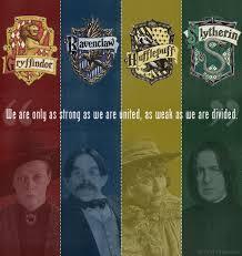 In times of old when I was new And Hogwarts barely started The founders of our noble school Thought never to be parted:United by a common goal,They had the selfsame yearning,To make make the world's best school And pass along their learning.Together we will build and teach!The four good friends decided And never did they dream that they Might someday be divided,For were there such friends anywhere As Slytherin and Gryffindor?Unless it was the second pair Of Hufflepuff and Ravenclaw?So how could it go wrong?How could such friendships fail?Why,I was there and so can tell The whole sad,sorry tale.Said Slytherin,"We'll teach just those Whose ancestry is purest."Said Ravenclaw,We'll teach all those whose Intelligence is surest.Said Gryffindor,We'll teach all those With brave deeds to their name,Said Hufflepuff,I'll teach the lot,And treat them just the same.These differences caused little strife When first they came to light For each of the four founders had A house in which they wanted......