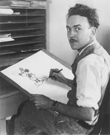 Who was the cartoonist that he started the Walt Disney Company with?