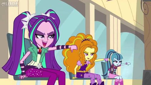 Who were the villains in the movie Equestria Girls Rainbow Rocks?
