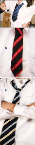 answer honestly and dont pick by type and pik by length .Which Tie looks most like yours (answer A B or C) answer honestly and dont pick by type and pik by length