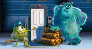Where does the door lead that Mr.Waternoose throws Mike and Sulley through so that they can kidnap Boo?