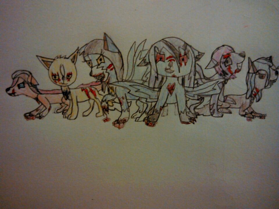 Shards decides to let you live since you have decided to leave her territory peacefully. You nod to her kindly and walk further into the woods til you reach the end of the forest. But your stopped by Scarred Heart and her other five friends. The Insanity Six. "You have done well so far but can you get past us?" She says evily as her and her group attack you.