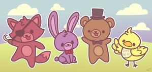 Who said: "I mean, just look at that Freddy teddy bear and look at that cute little Bonnie with his floppy ears! *cough cough* Whoa, that was weird."